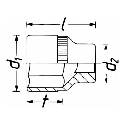 HAZET dopsleutel 6-kt insert 24mm 1/2z 900lg-24
