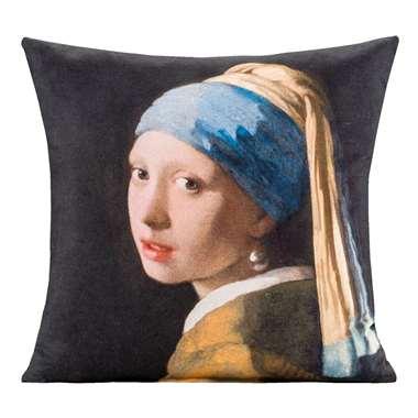 Sierkussen Meisje met de parel - bruin - 45x45 cm