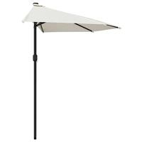 VidaXL Balkonparasol half met aluminium paal 300x155 cm zandkleurig - thumbnail