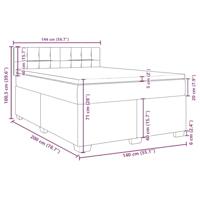 Boxspring met matras stof taupe 140x200 cm - thumbnail