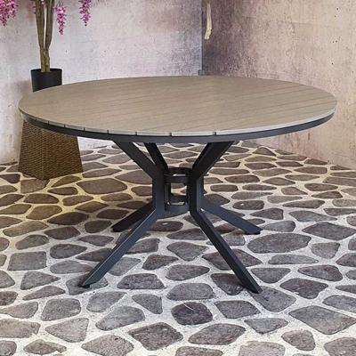 SenS-line Jersey tuintafel grijs rond 140 cm