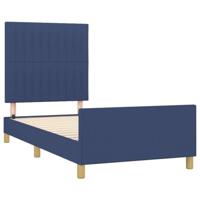 Bedframe zonder matras 80x200 cm stof blauw - thumbnail
