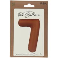 Folieballon Cijfer 7 Bruin Mat (86cm) - thumbnail