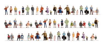 NOCH 0047401 TT Passanten. figuren Geverfd, Zittend, Staand