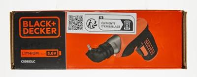 BLACK+DECKER CS3652LC 3.6V Schroevendraaier met hoekopzet | 100mA Lader
1x Schroefbit - H4
Hoekopzetstuk in 8 posities - CS3652LC-QW - thumbnail