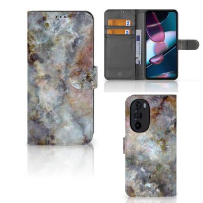 Motorola Edge 30 Pro | Bookcase | Marmer Grijs