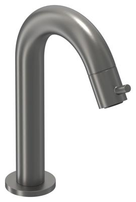 IVY Fonteinset - opbouw - gebogen - model S - always open plug - Geborsteld metal black PVD 6901426