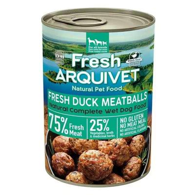 ARQUIVET Verse gehaktballetjes met eend, zoete aardappel en sinaasappel - nat hondenvoer - 400 g