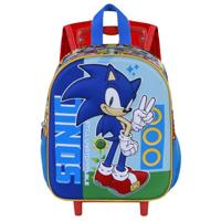 Sonic The Hedgehog 3D Backpack with Wheels Unstoppable Blue Small - thumbnail