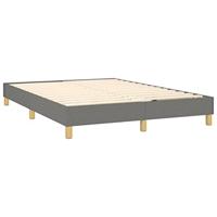 Boxspring met matras stof donkergrijs 140x190 cm - thumbnail