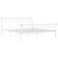 Bedframe metaal wit 160x200 cm - thumbnail