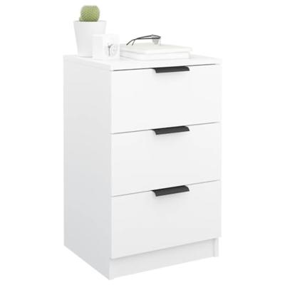 Nachtkastjes 2 st 40x36x65 cm wit