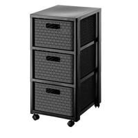 Rotho Country Design Ladekast met Wielen 3x18L Antraciet - thumbnail