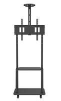 Techly ICA-TR33 flat panel vloer standaard 177,8 cm (70 ) Draagbare flatscreen vloerstandaard Zwart - thumbnail