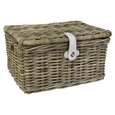 Rotan Fietsmand Met Klep Naturel