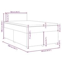 Boxspring met matras stof donkerbruin 120x200 cm - thumbnail