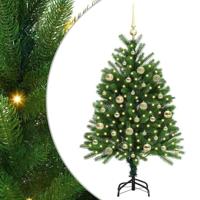 VidaXL Kerstboom met 150 led met standaard groen 120 cm pe - thumbnail