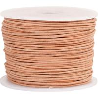 Creativ Company Leerkoord, dikte 1 mm, beige, 50 m/ 1 rol - thumbnail