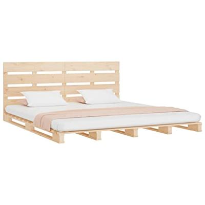 Bedframe zonder matras massief grenenhout 140x190 cm