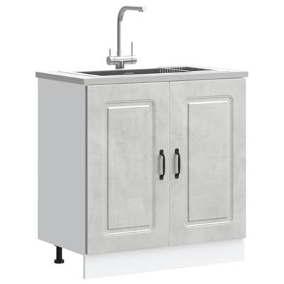 Spoelbakonderkast Kalmar 80x46x81,5 cm bewerkt hout betongrijs