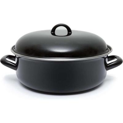 CasaLupo Emaille Braadpan 22 cm Zwart