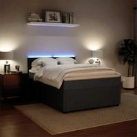 Boxspring met matras fluweel donkergrijs 160x200 cm - thumbnail