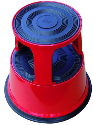 Opstapkruk desq 420mm metaal rood