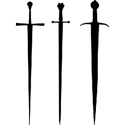 3 Zwaarden - Muursticker