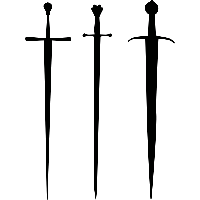 3 Zwaarden - Muursticker - thumbnail