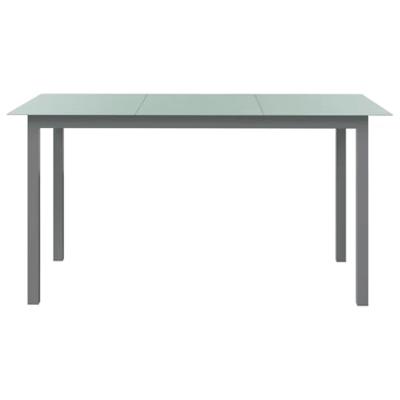 VidaXL Tuintafel 150x90x74 cm aluminium en glas lichtgrijs VidaXL Tuintafel 150x90x74 cm aluminium en glas lichtgrijs