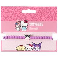 Hello Kitty Bracelet purple beads with Kuromi Charm 21 cm - thumbnail