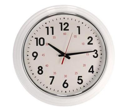 Gerimport Wandklok 50 x 9 Cm Kunststof Wit