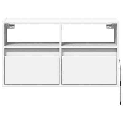 Tv-wandmeubel met LED-verlichting 80x31x45 cm wit