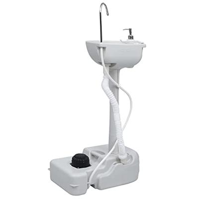 VidaXL Kampeerwasbak draagbaar 20 l grijs