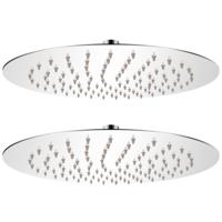 VidaXL Regendouchekop 2 st rond 25 cm roestvrij staal - thumbnail