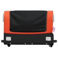 VidaXL Fietstrailer 45 kg ijzer zwart en oranje - thumbnail