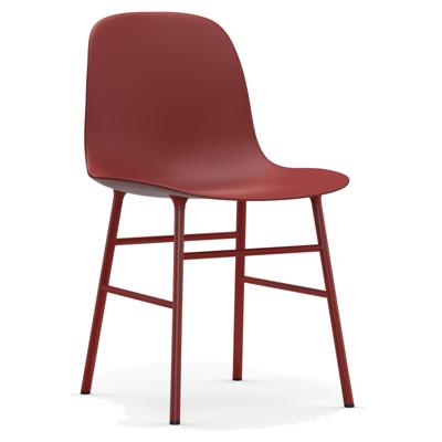Normann Copenhagen Form eetkamerstoel Red vierpoot staal