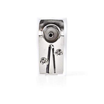 IEC (Coax) -Connector Haaks | Female - Vierkant - 2 Stuks | Wit