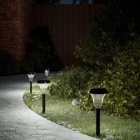 VidaXL Tuinpadverlichting 12 st solar met grondpennen wit - thumbnail