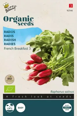 Zaden Organic Radijs French Breakfast 3 (BIO) Buzzy - Buzzy Zaden Organic Radijs French Breakfast 3 (BIO) Buzzy - Buzzy