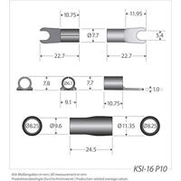 Sinuslive KSI 16 Vorkkabelschoen 16 mm² Schachtdiameter=5 mm Deels geïsoleerd Zwart, Rood 10 stuk(s) - thumbnail