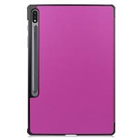 3-Vouw sleepcover hoes - Samsung Galaxy Tab S7 Plus / Tab S8 Plus - Paars - thumbnail