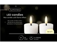 Lumineo ledtheelicht d4h5cm 2st wit - thumbnail