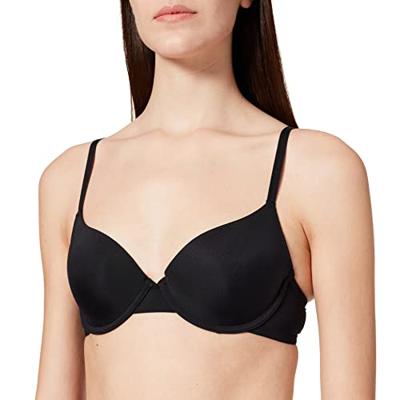 Beugel BH Adele - T-shirt BH met vulling - Gevulde bh met gladde cups - Wit - Zwart