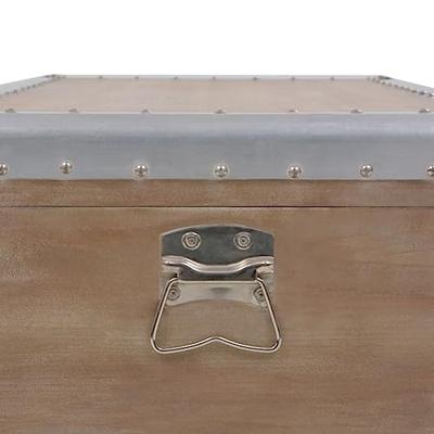 Opbergkist 91x52x40 cm massief vurenhout bruin
