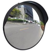VidaXL Verkeersspiegel voor buiten 30 cm pc-kunststof zwart - thumbnail