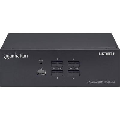 Manhattan 153539 KVM-switch HDMI Toetsenbord 3840 x 2160 Pixel