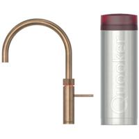 Quooker Fusion Round Keukenkraan Set - Kokend Warm- en Koud Water - Messing Patina - Inclusief PRO3 Reservoir - thumbnail