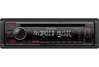 Kenwood KDC-130UR CD-autoradio met RDS (high-performance tuner, USB, AUX-ingang, Android Control, Bass Boost, 4x50 Watt, Rood) Zwart - thumbnail