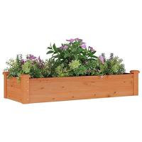 VidaXL Plantenbak verhoogd met voering 120x45x25 cm vurenhout bruin - thumbnail